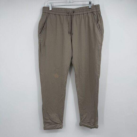 Brunello Cucinelli Womens XL Cotton Blend Drawstring Joggers Sweats Luxury FLAW